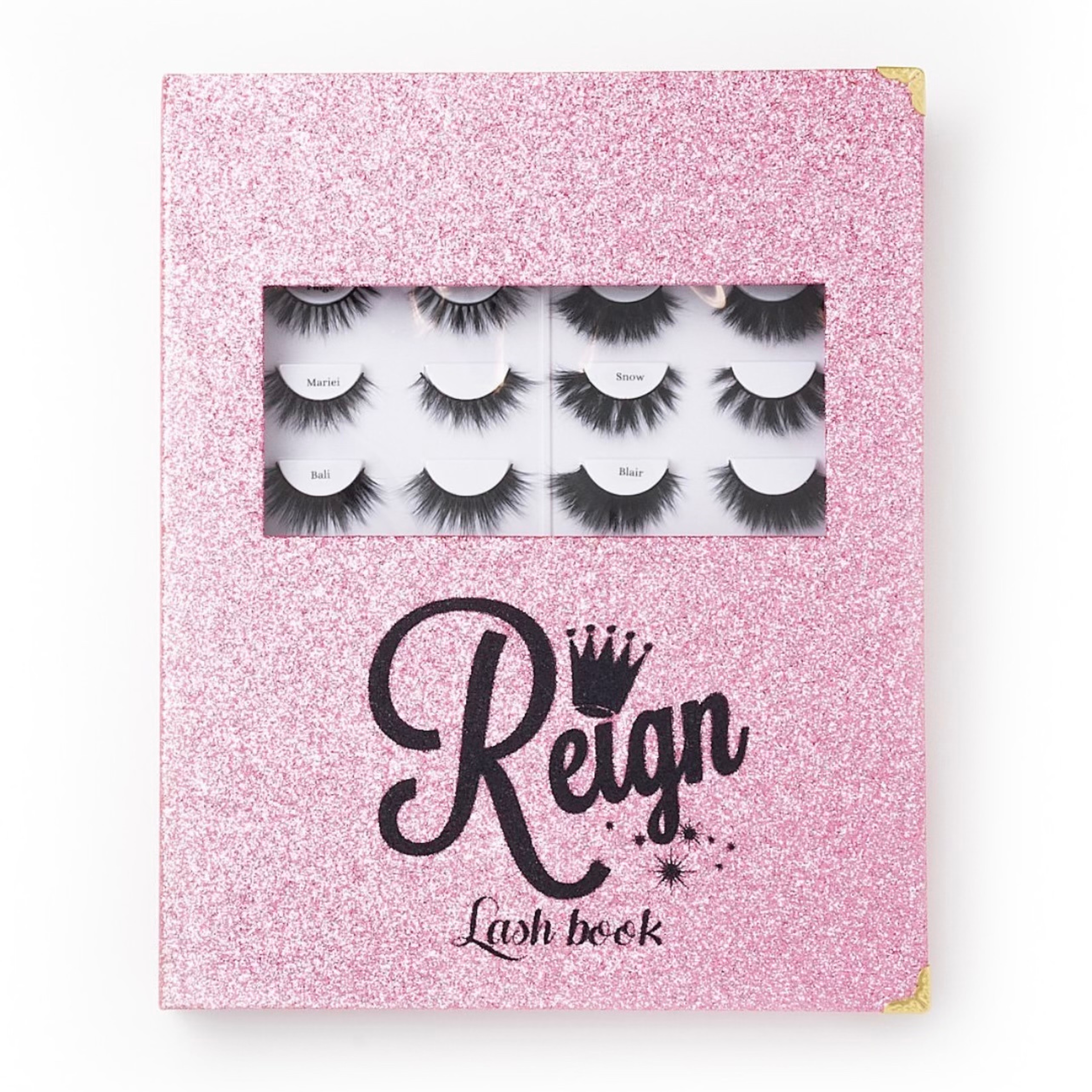 Reign Lashes | 16 Pair False Eyelash Book - Giddy Up Glamour Boutique