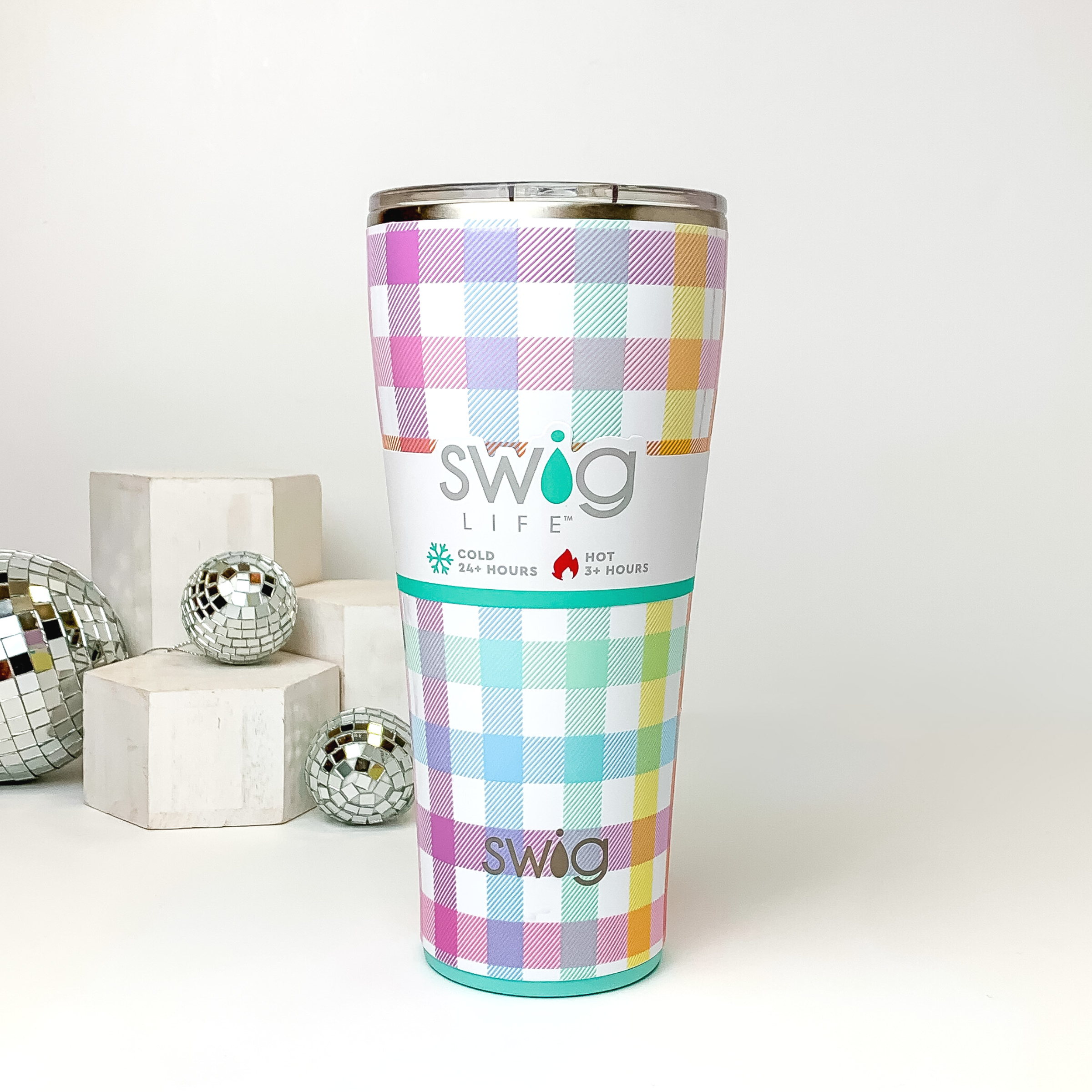 Swig | Pretty in Plaid 32 oz Tumbler - Giddy Up Glamour Boutique