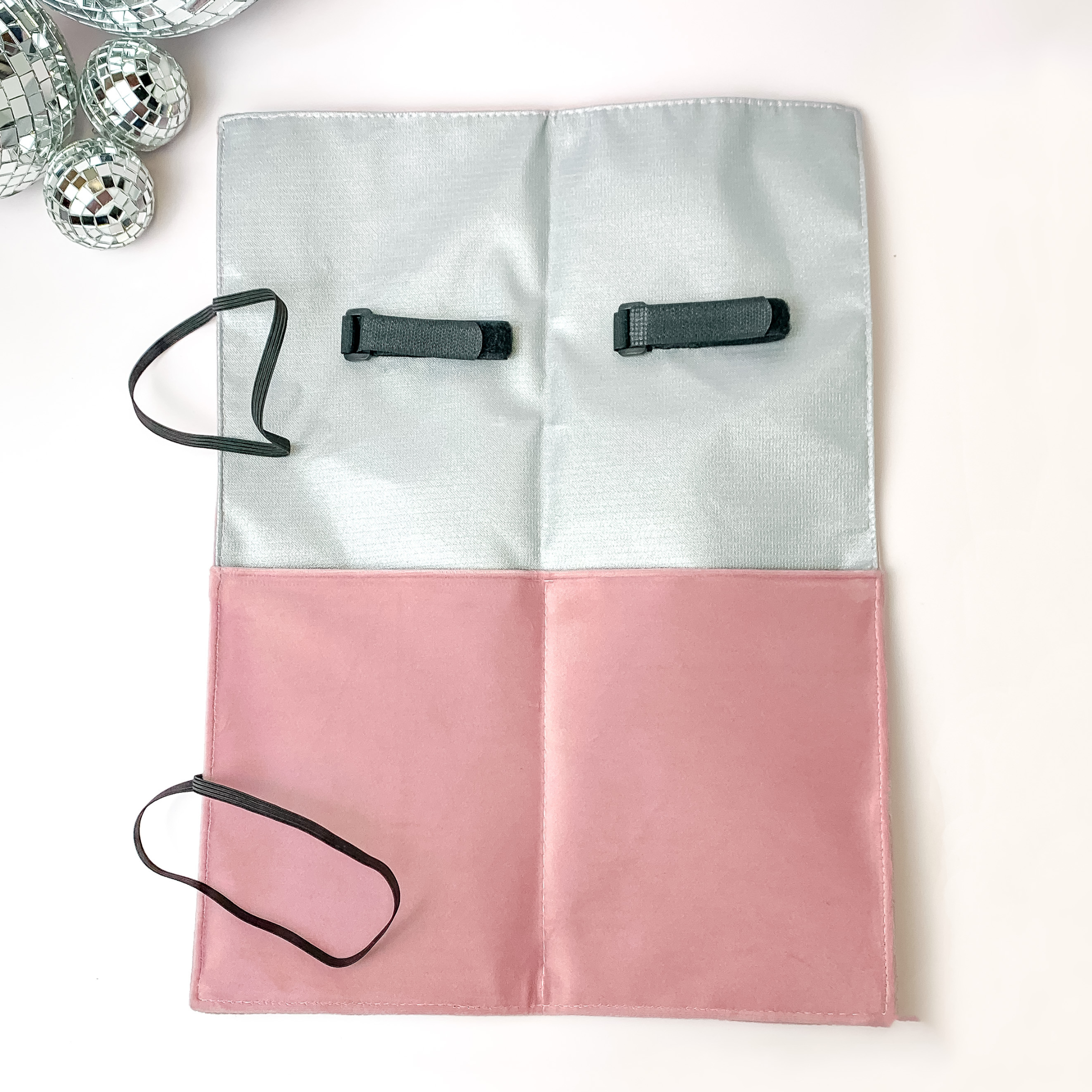 Makeup Junkie | Velvet Hot Tools Bag in Light Pink - Giddy Up Glamour Boutique
