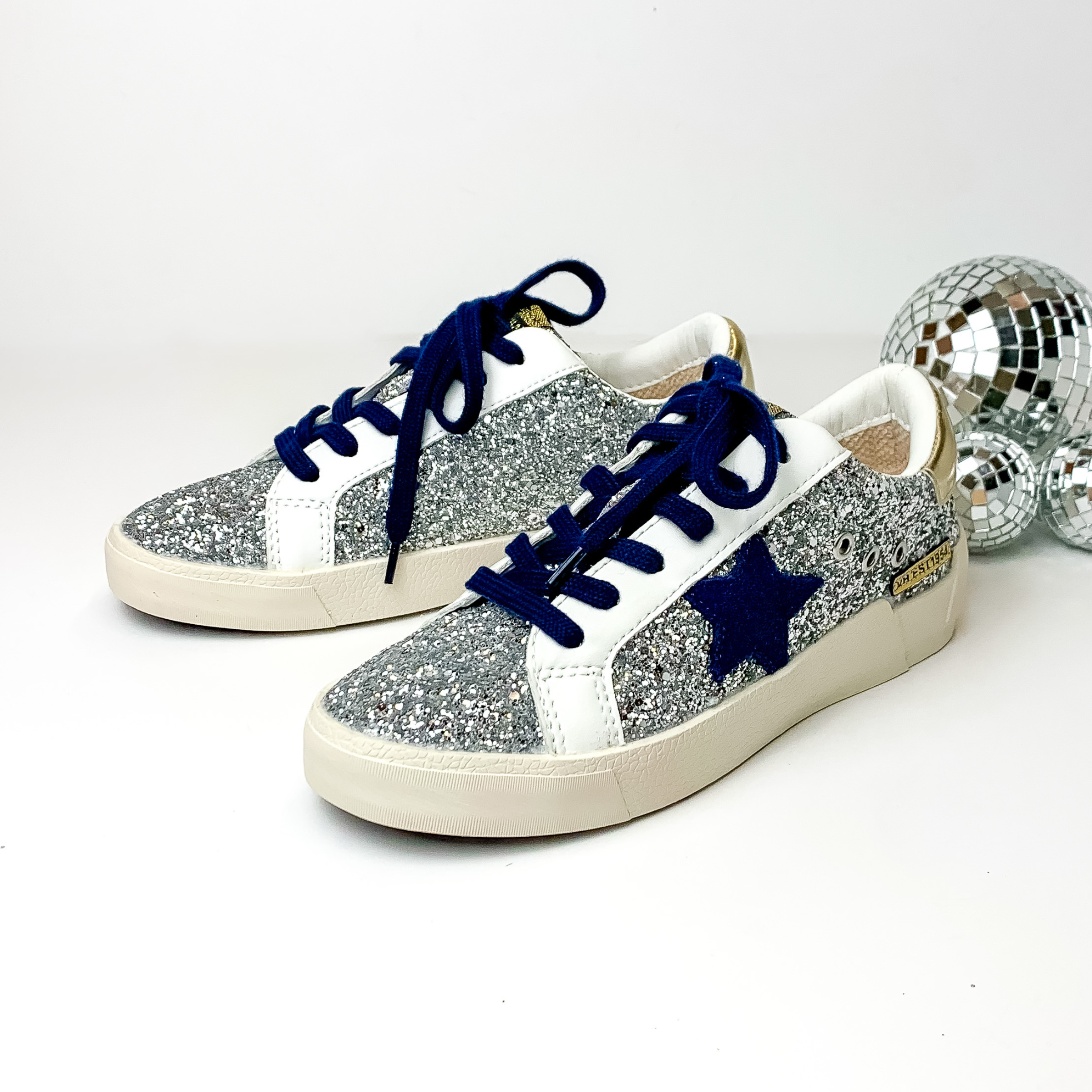 Vintage Havana | Limitless Sneakers in Silver Glitter - Giddy Up Glamour Boutique