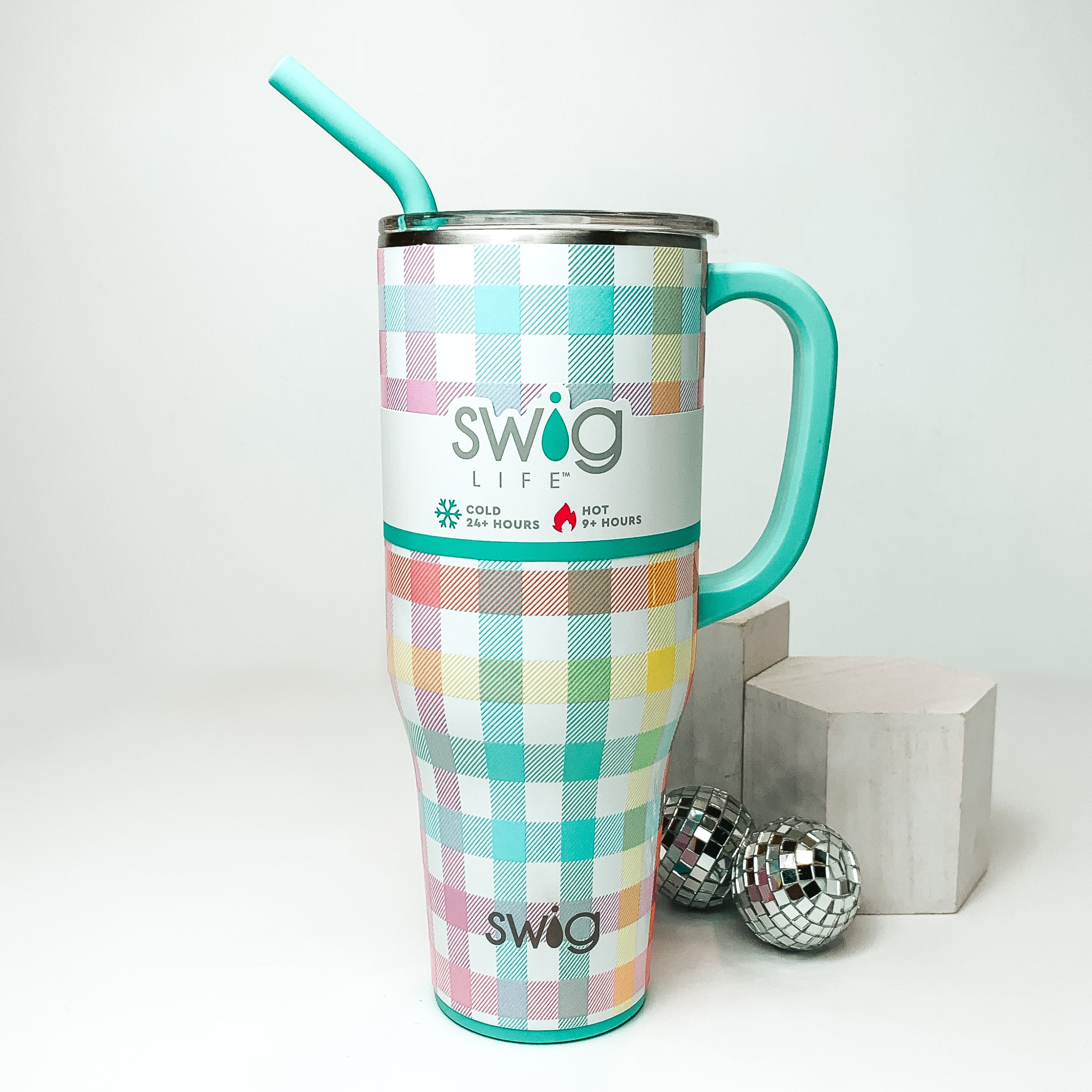 Swig | Pretty in Plaid 40 oz Mega Mug - Giddy Up Glamour Boutique