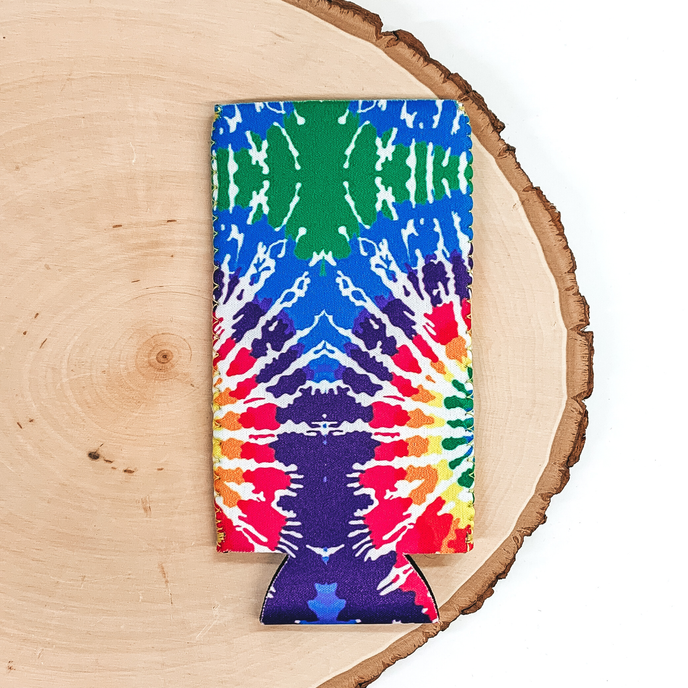 Buy 3 for $10 | Tie Dye Print Slim Can Koozie - Giddy Up Glamour Boutique