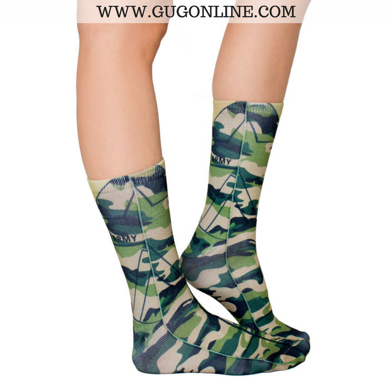 Army Crew Socks - Giddy Up Glamour Boutique