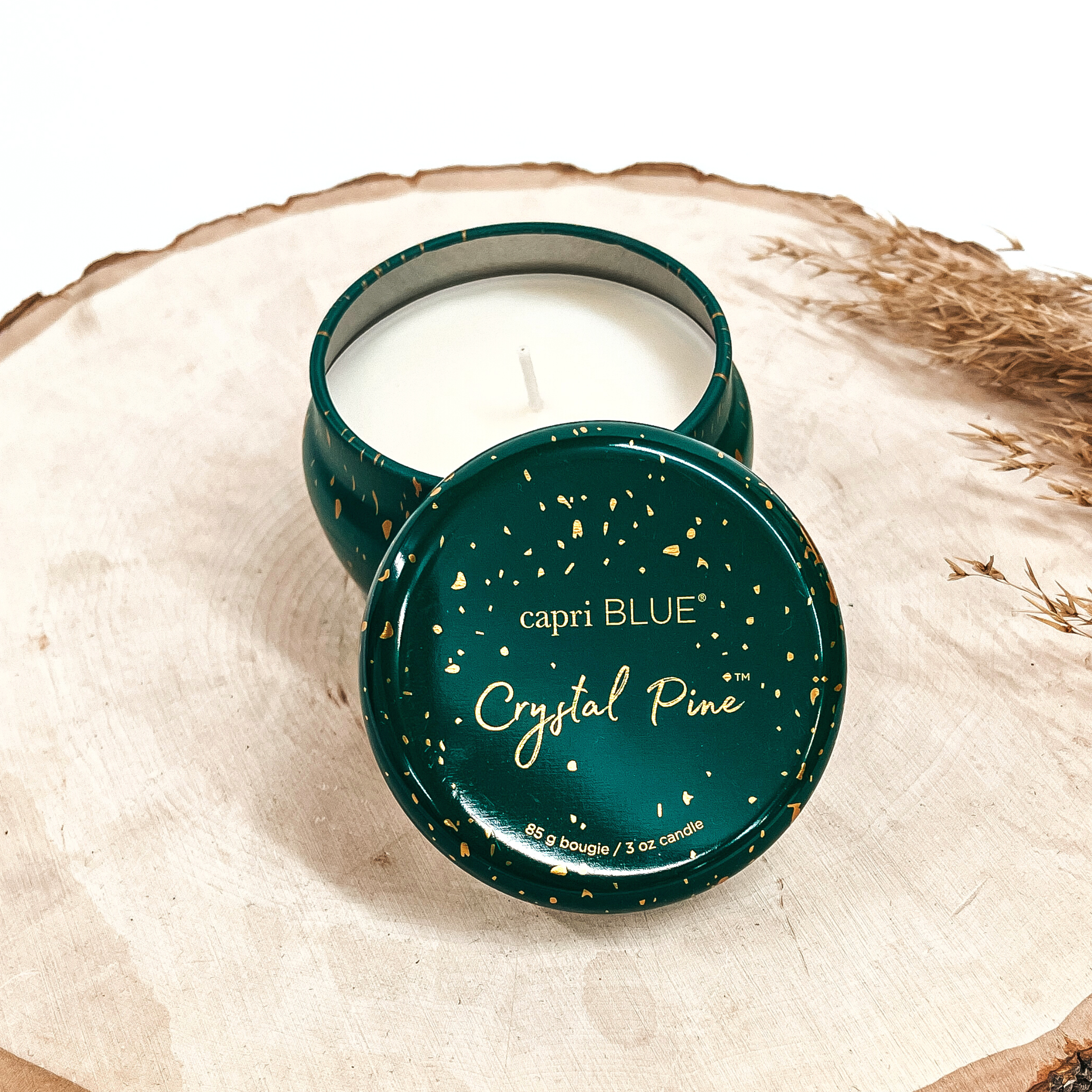 Capri Blue | 3 oz. Mini Tin Candle in Glimmer | Crystal Pine - Giddy Up Glamour Boutique