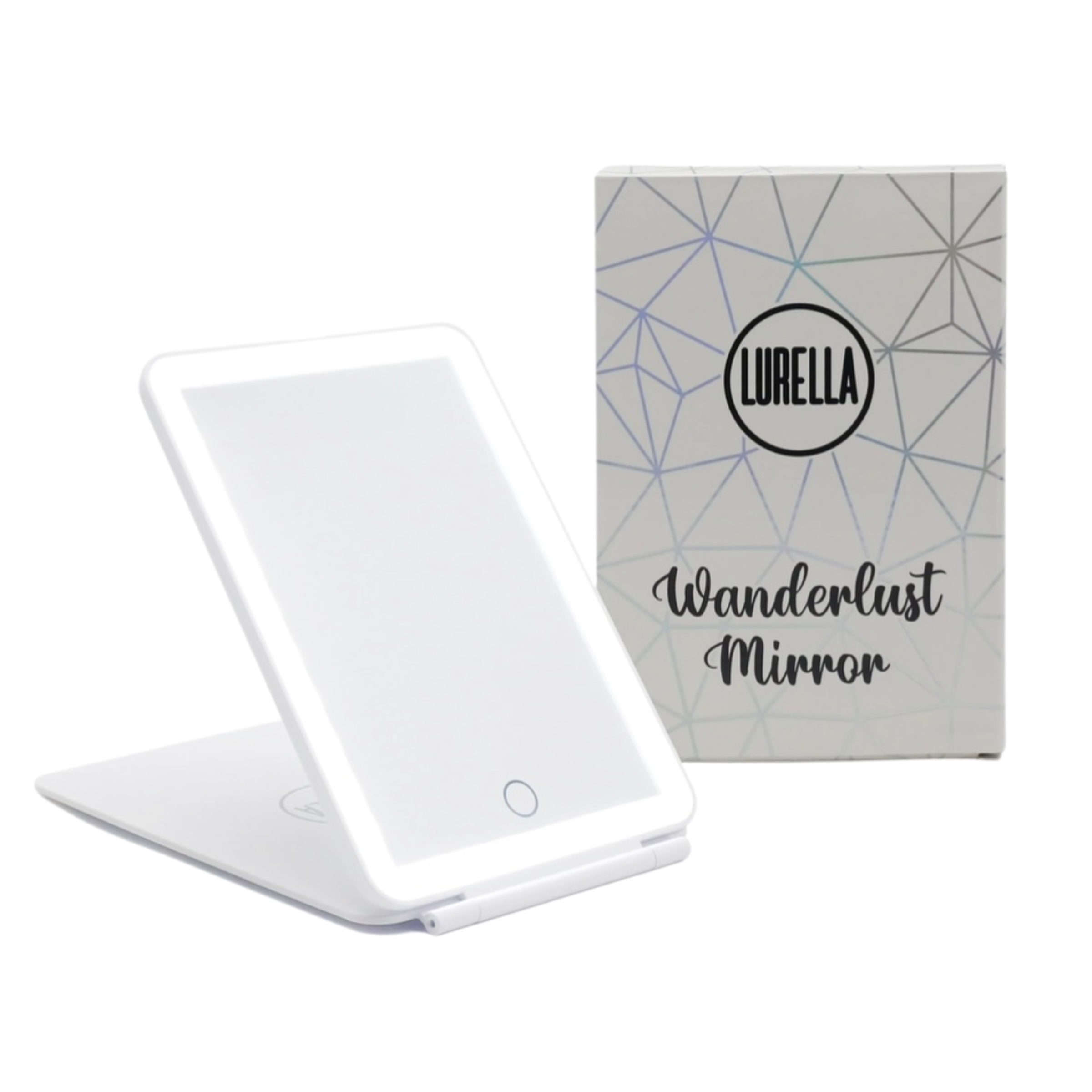 LED Mini Wanderlust Mirror in White - Giddy Up Glamour Boutique