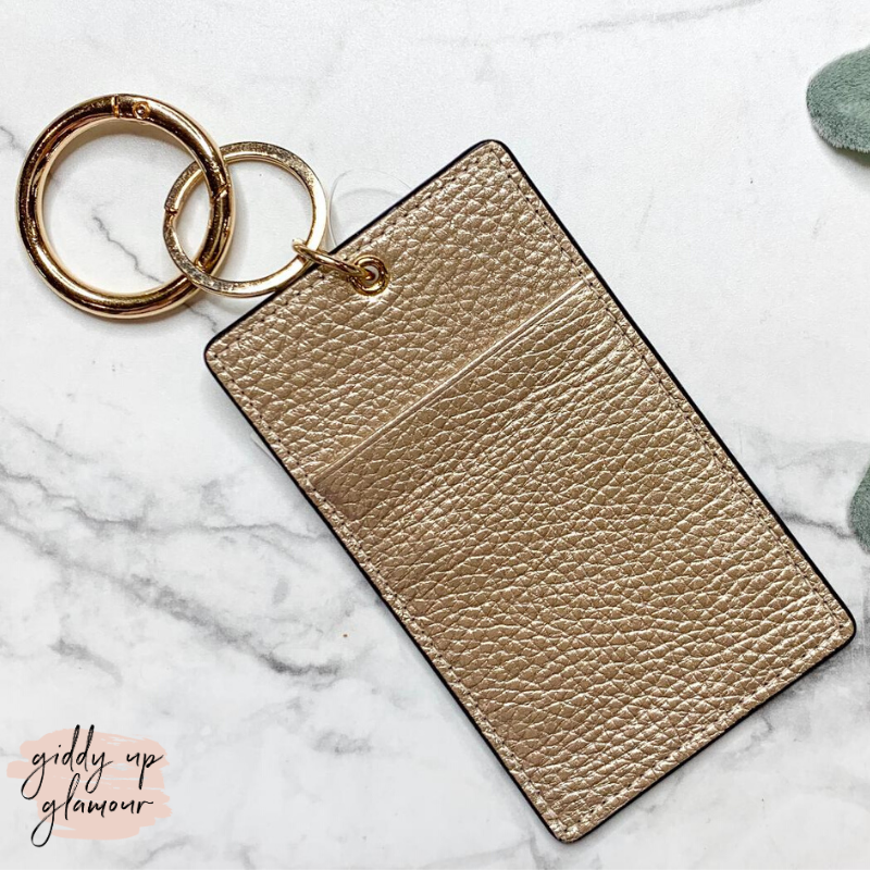 Just the Essentials Keychain Card Holder in Champagne - Giddy Up Glamour Boutique
