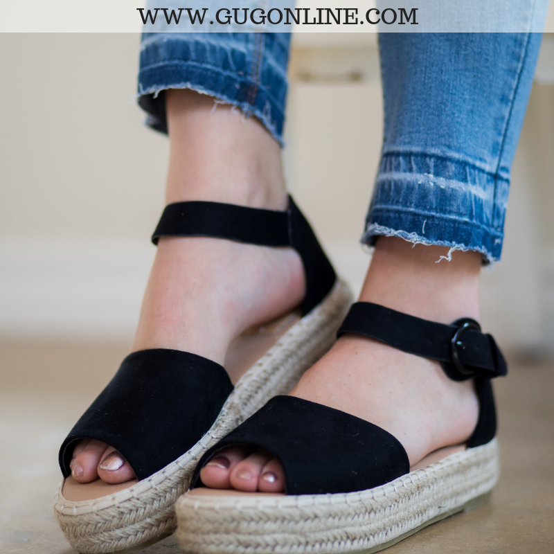Cute Trendy Flat Espadrille Platform Sandals