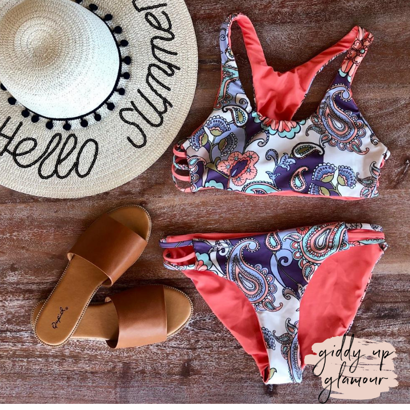 Last Chance Paisley Floral Bikini Bottoms