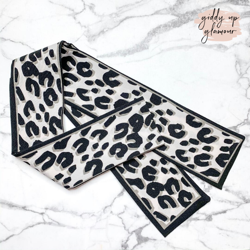 It's Just Simple Scarf in White Leopard - Giddy Up Glamour Boutique