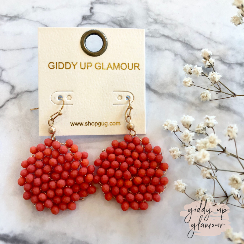 Cluster Earrings in Orange - Giddy Up Glamour Boutique