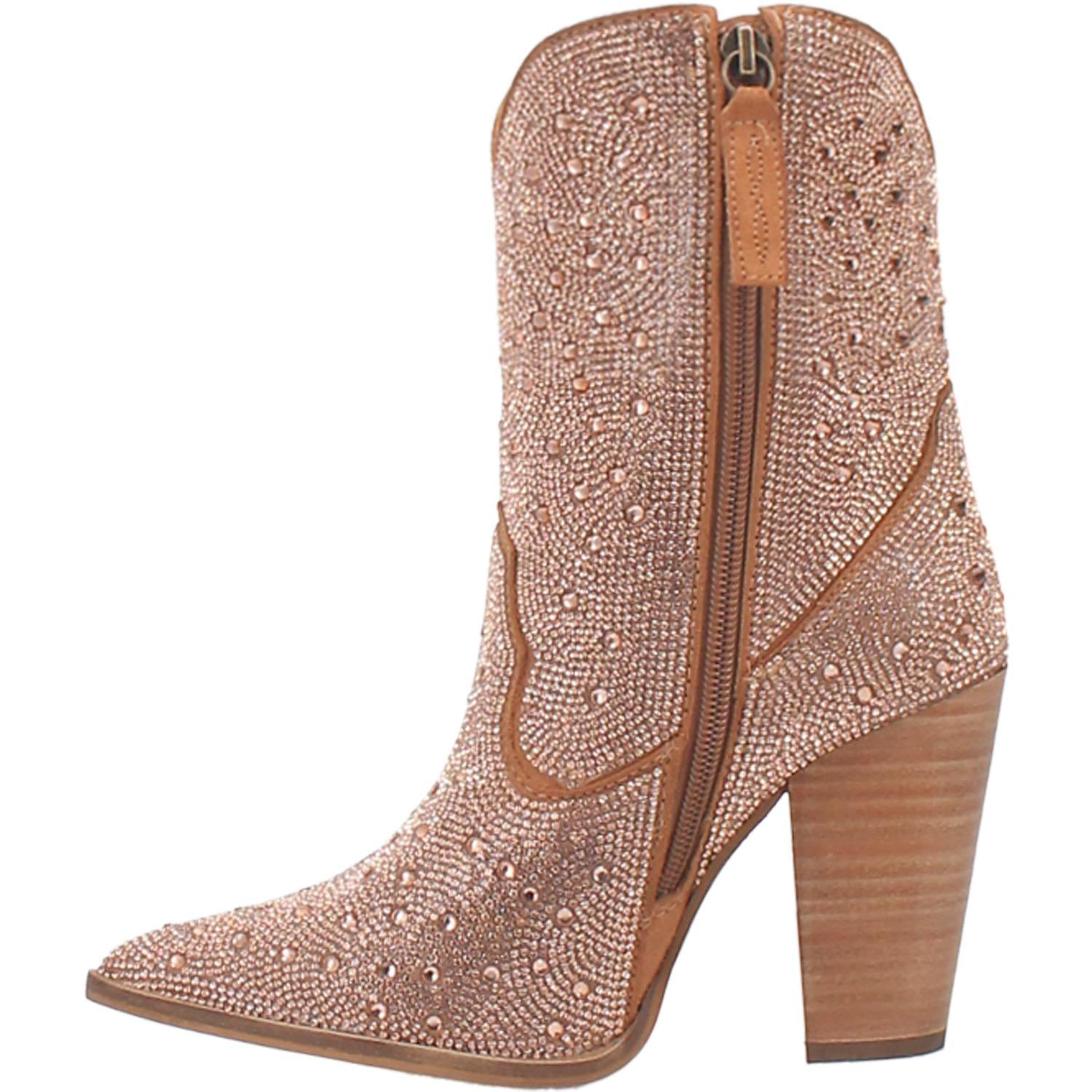Online Exclusive | Dingo | Neon Moon Cowgirl Rhinestone Bootie in Rose Gold **PREORDER - Giddy Up Glamour Boutique