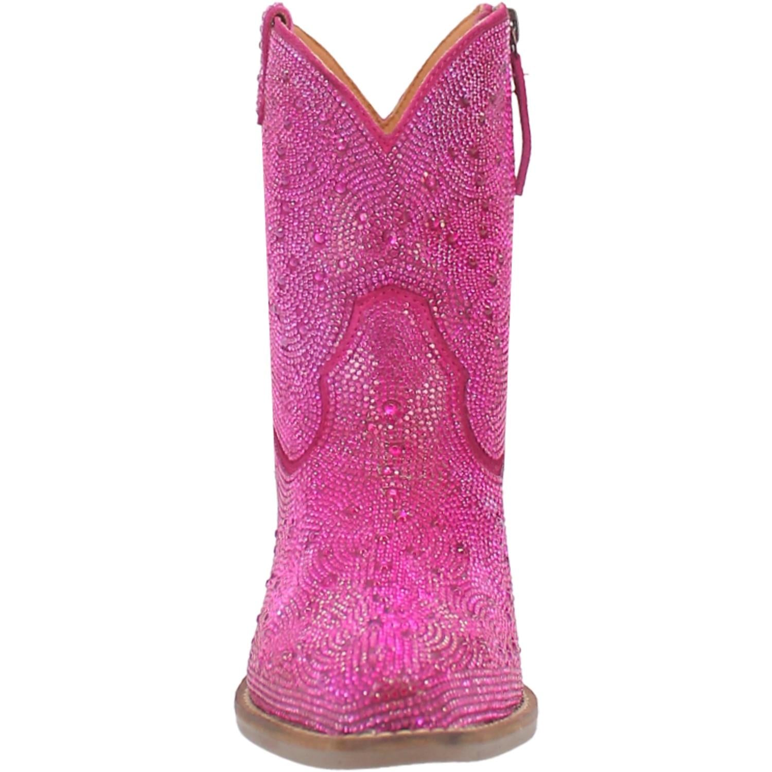 Online Exclusive | Dingo | Rhinestone Cowgirl Leather Bootie in Fuchsia Pink  **PREORDER - Giddy Up Glamour Boutique