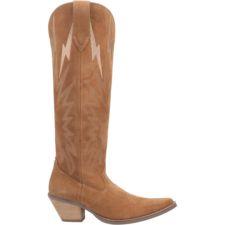 Online Exclusive | Dingo | Thunder Road Suede Leather Cowboy Boots in Camel Brown **PREORDER - Giddy Up Glamour Boutique