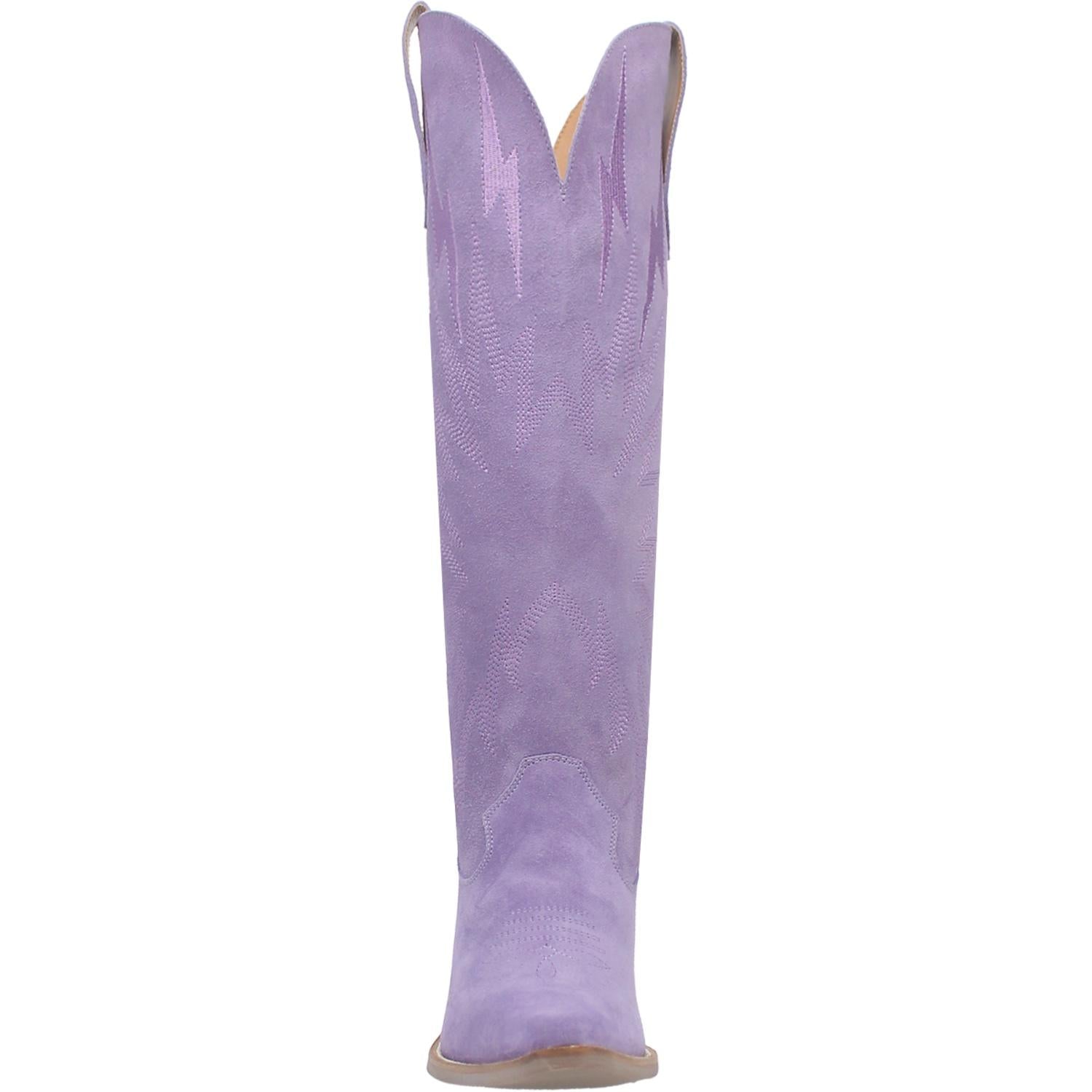 Online Exclusive | Dingo | Thunder Road Suede Leather Cowboy Boots in Periwinkle Purple **PREORDER - Giddy Up Glamour Boutique