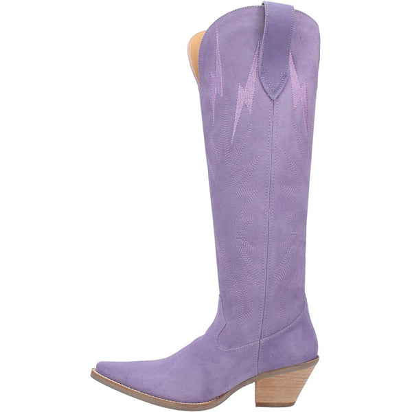 Online Exclusive | Dingo | Thunder Road Suede Leather Cowboy Boots in Periwinkle Purple **PREORDER