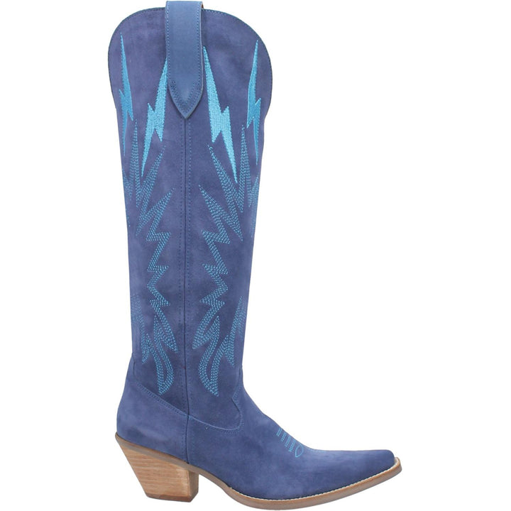 Online Exclusive | Dingo | Thunder Road Suede Leather Cowboy Boots in Blue **PREORDER - Giddy Up Glamour Boutique