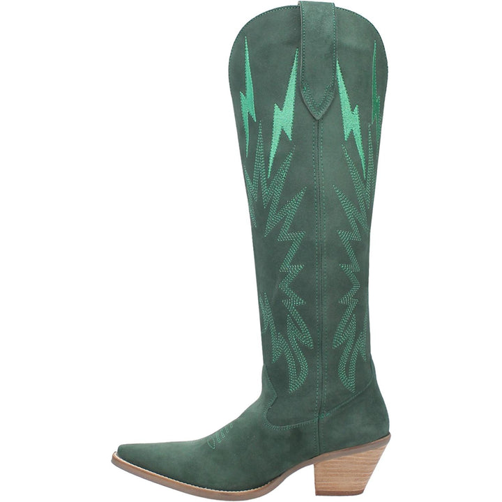 Online Exclusive | Dingo | Thunder Road Suede Leather Cowboy Boots in Green **PREORDER - Giddy Up Glamour Boutique
