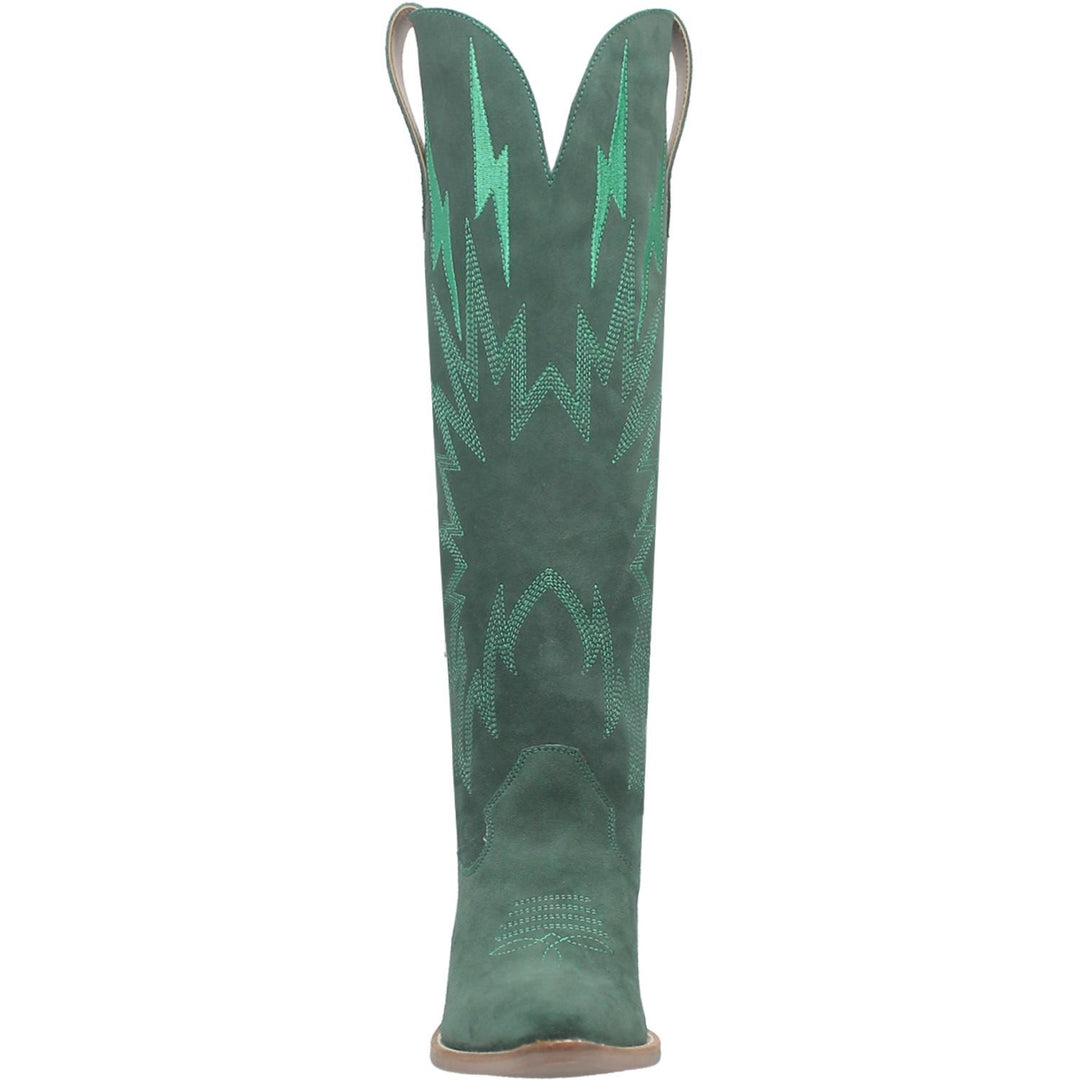 Online Exclusive | Dingo | Thunder Road Suede Leather Cowboy Boots in Green **PREORDER - Giddy Up Glamour Boutique