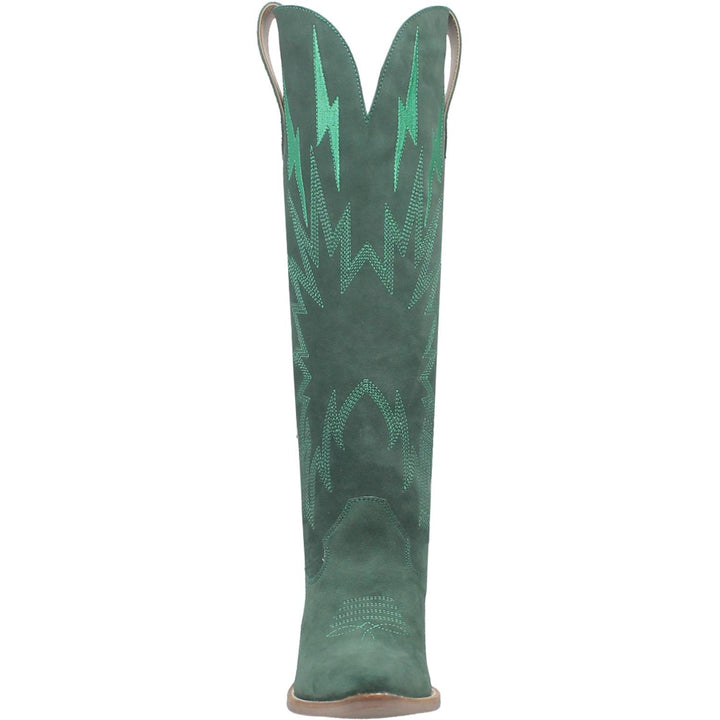 Online Exclusive | Dingo | Thunder Road Suede Leather Cowboy Boots in Green **PREORDER - Giddy Up Glamour Boutique
