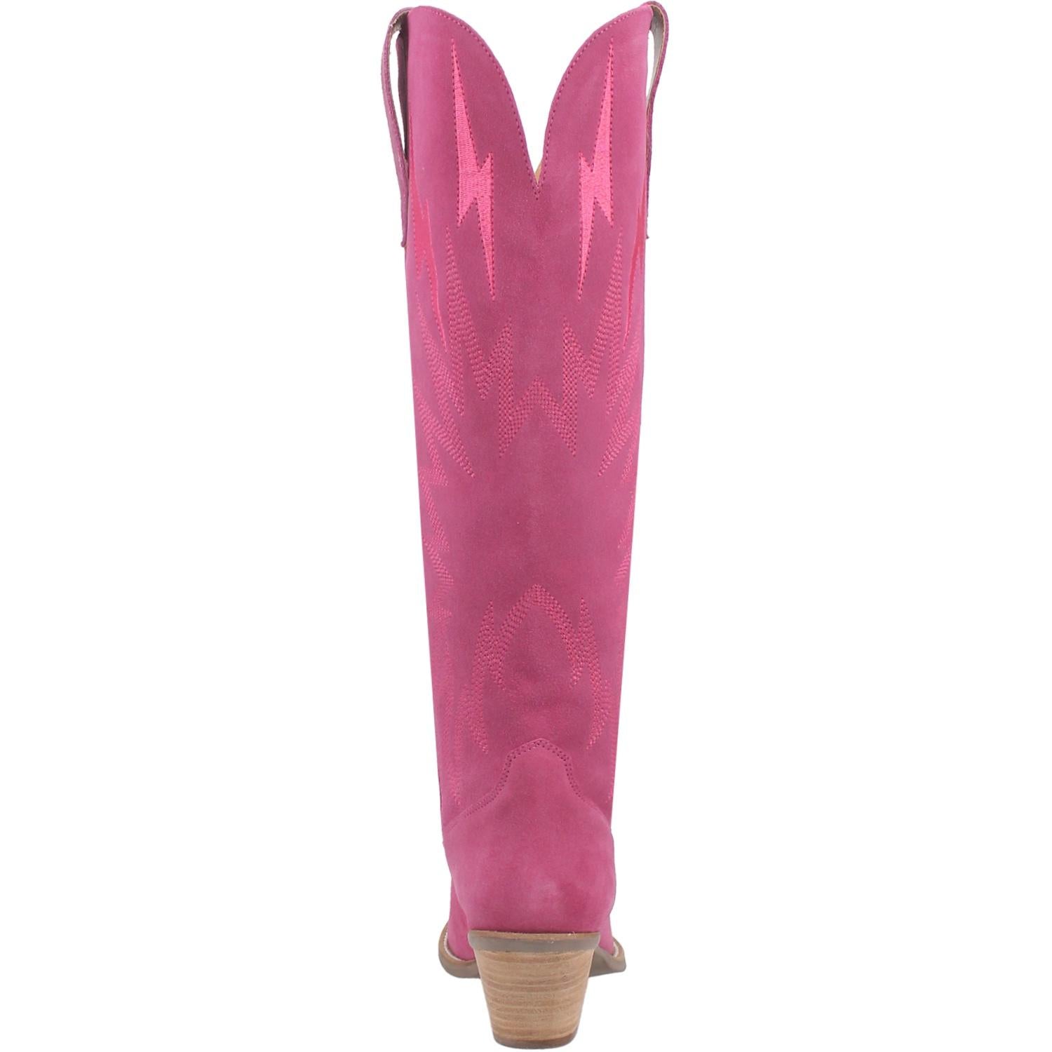 Online Exclusive | Dingo | Thunder Road Suede Leather Cowboy Boots in Fuchsia Pink **PREORDER - Giddy Up Glamour Boutique