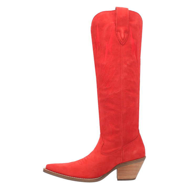 Online Exclusive | Dingo | Thunder Road Suede Leather Cowboy Boots in Red **PREORDER - Giddy Up Glamour Boutique