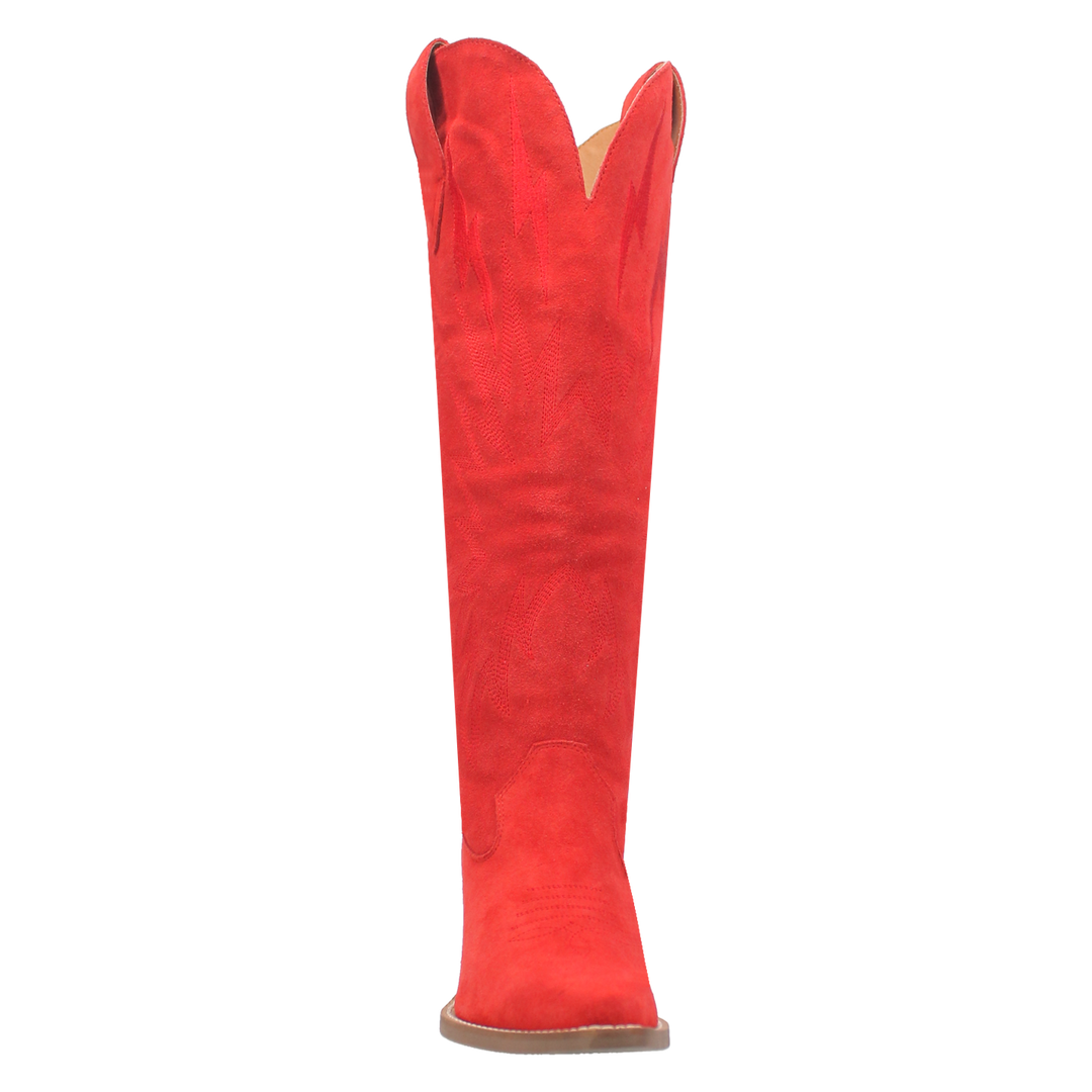 Online Exclusive | Dingo | Thunder Road Suede Leather Cowboy Boots in Red **PREORDER - Giddy Up Glamour Boutique