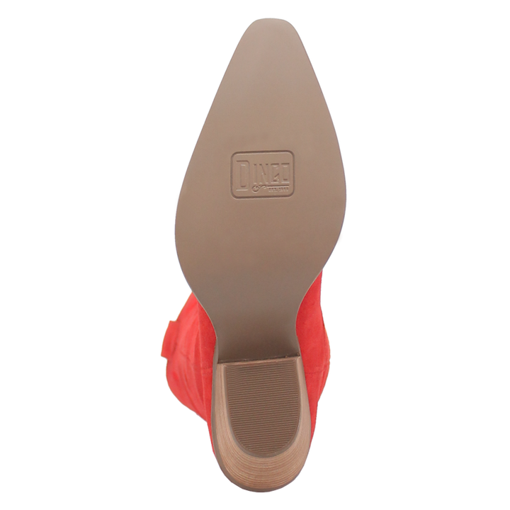 Online Exclusive | Dingo | Thunder Road Suede Leather Cowboy Boots in Red **PREORDER - Giddy Up Glamour Boutique