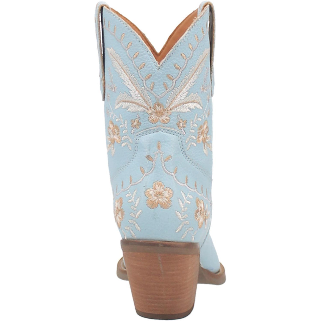 Online Exclusive | Dingo | Primrose Leather Floral Stitch Bootie in Blue  **PREORDER - Giddy Up Glamour Boutique