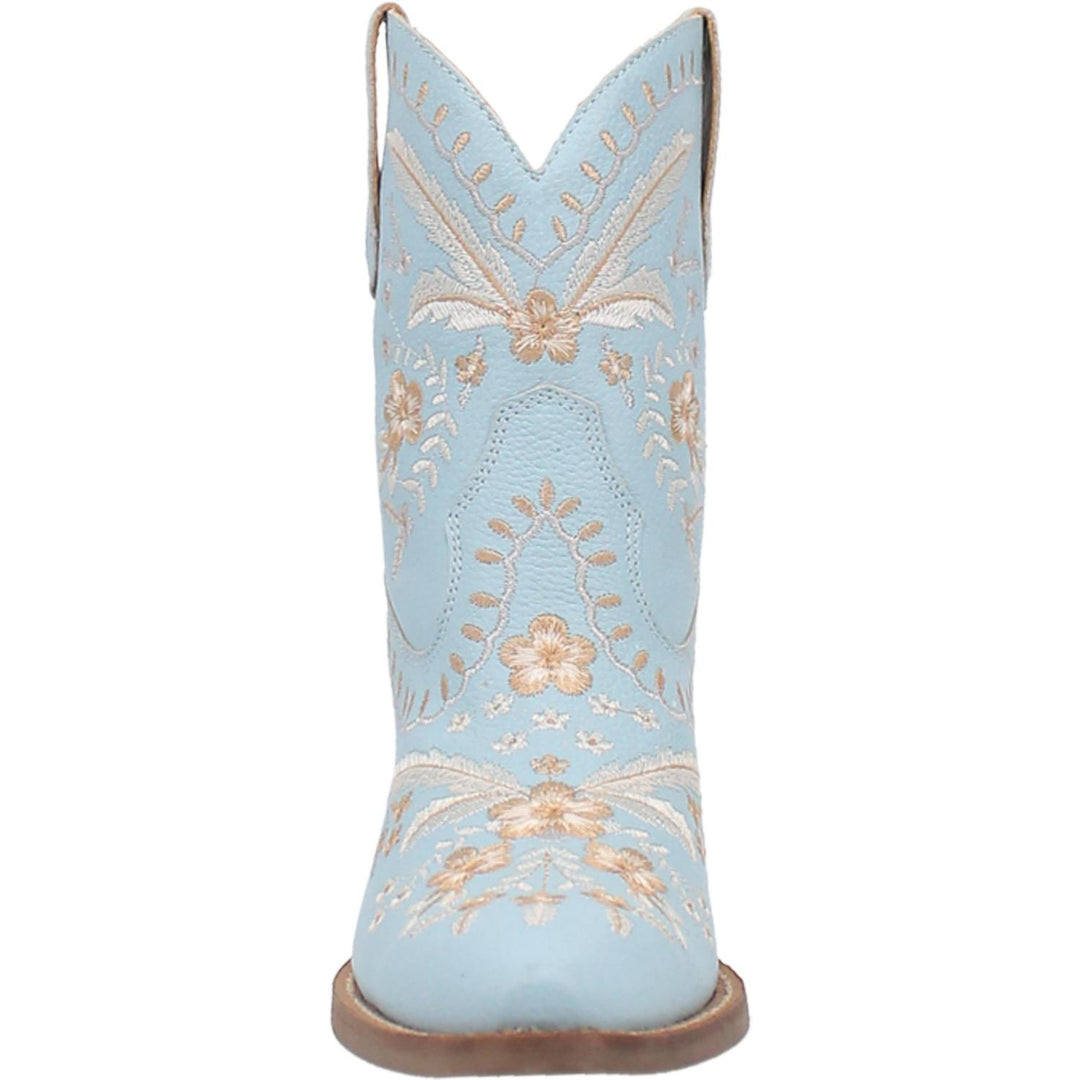 Online Exclusive | Dingo | Primrose Leather Floral Stitch Bootie in Blue  **PREORDER - Giddy Up Glamour Boutique