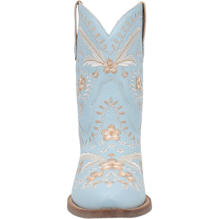 Online Exclusive | Dingo | Primrose Leather Floral Stitch Bootie in Blue  **PREORDER - Giddy Up Glamour Boutique