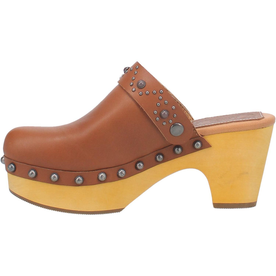 Online Exclusive | Dingo | Deadwood Leather Clog Heels in Tan **PREORDER - Giddy Up Glamour Boutique