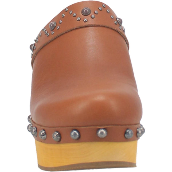 Online Exclusive | Dingo | Deadwood Leather Clog Heels in Tan **PREORDER