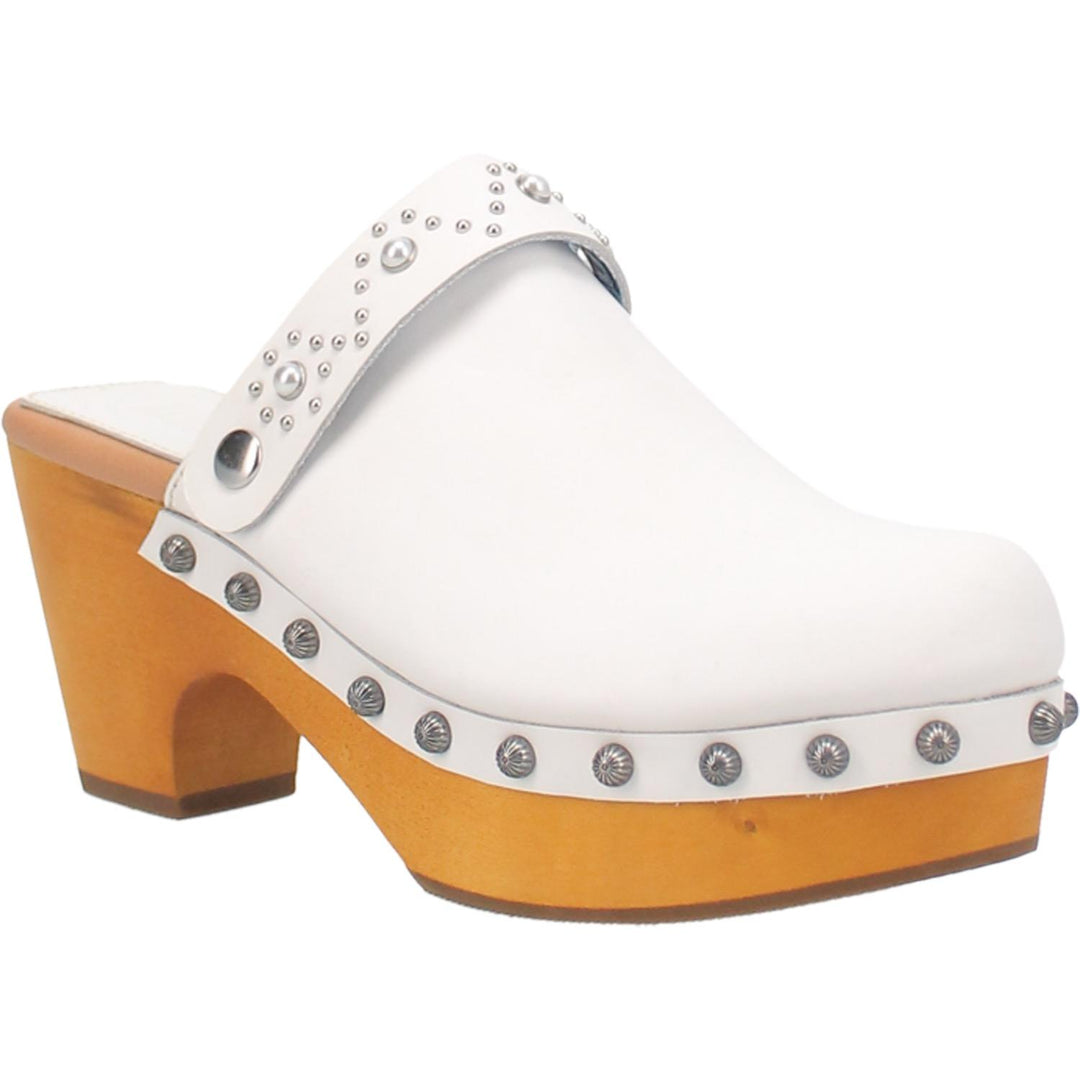 Online Exclusive | Dingo | Deadwood Leather Clog Heels in White **PREORDER - Giddy Up Glamour Boutique