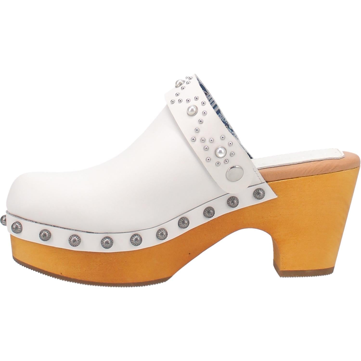 Online Exclusive | Dingo | Deadwood Leather Clog Heels in White **PREORDER - Giddy Up Glamour Boutique