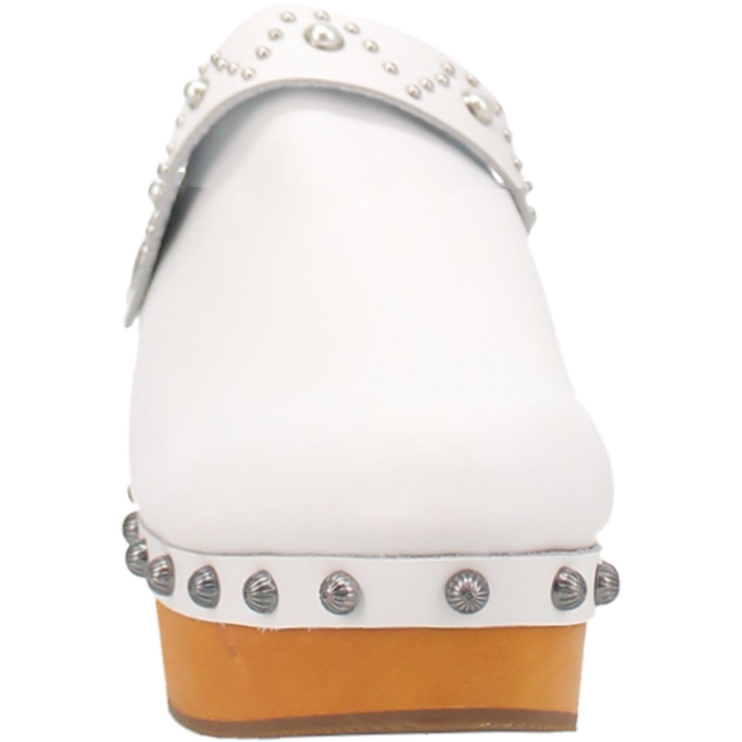 Online Exclusive | Dingo | Deadwood Leather Clog Heels in White **PREORDER - Giddy Up Glamour Boutique