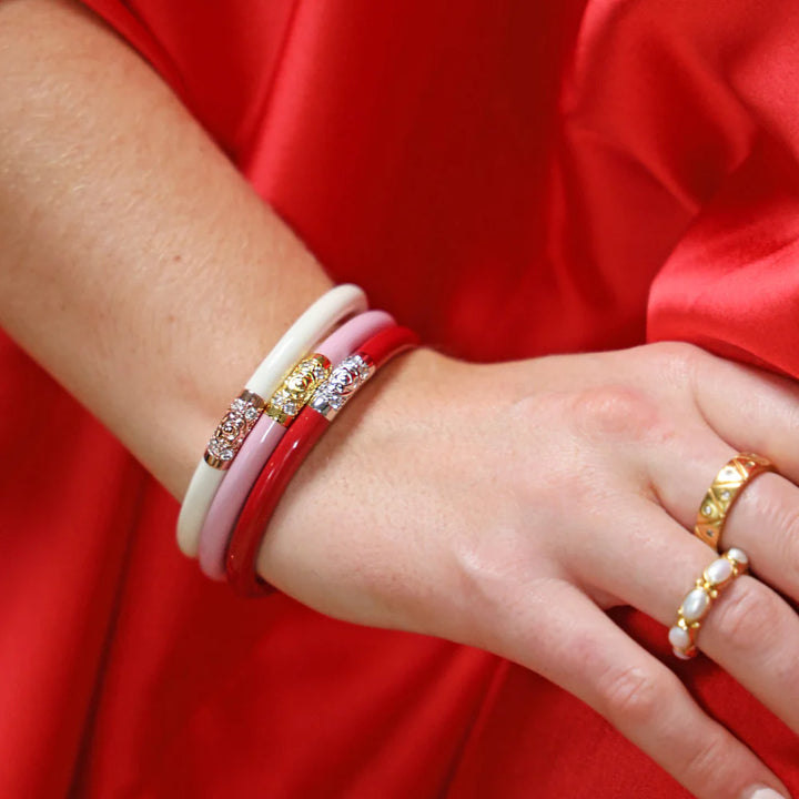 BuDhaGirl | Set of Three | Three Kings All Weather Bangles in Love Letter Stack