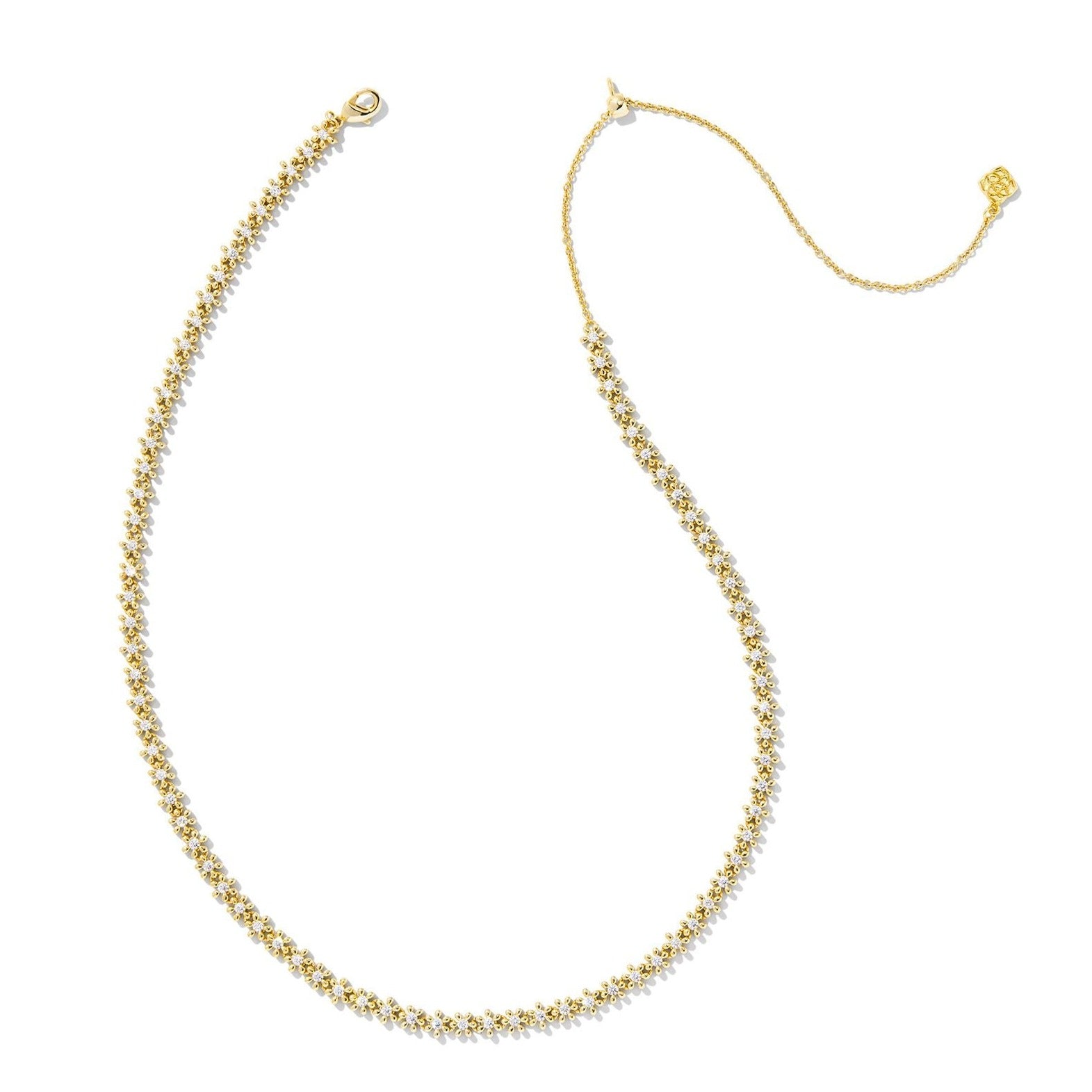 Kendra Scott | Nydia Gold Strand Necklace in White Crystal