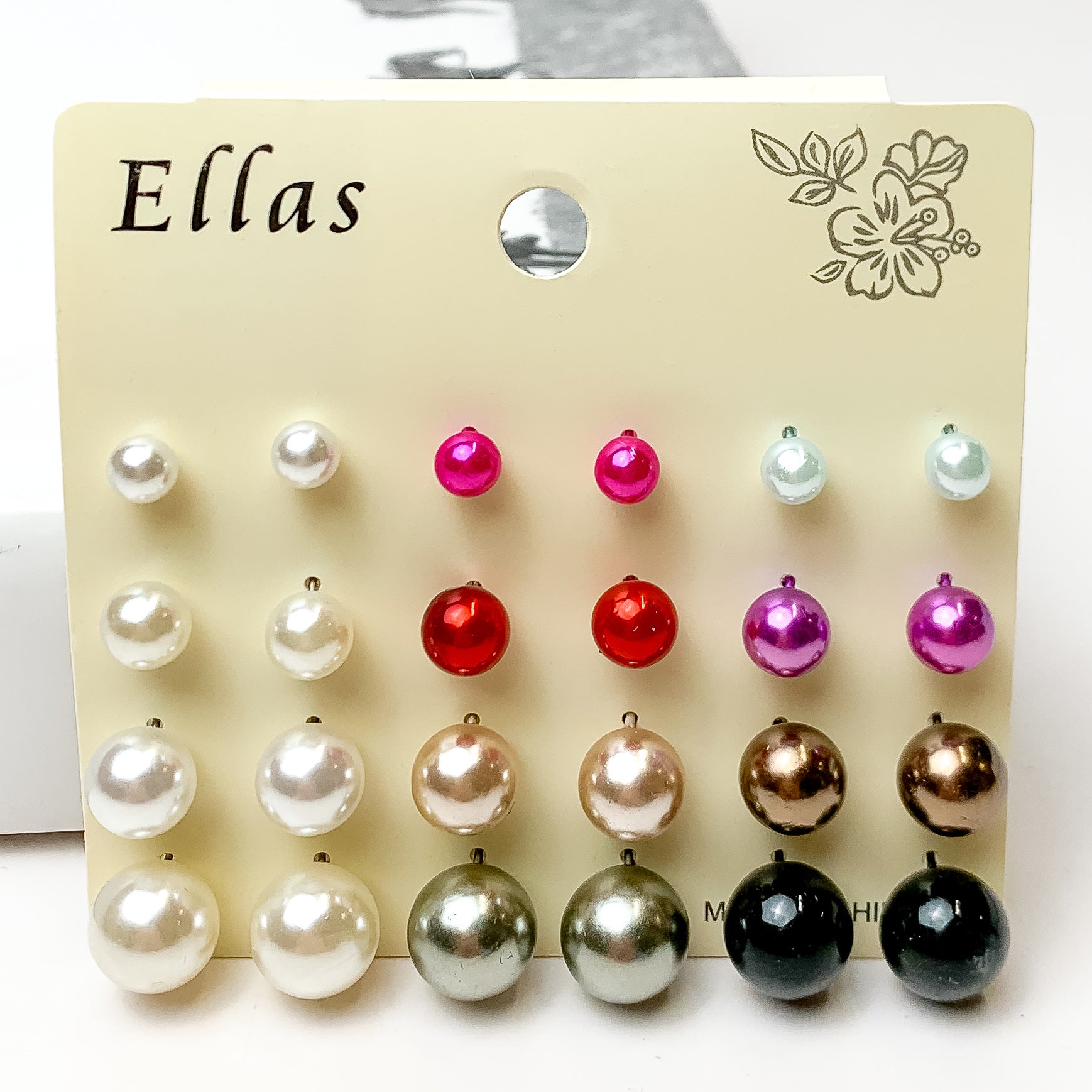 Buy 3 for $10 | Pearl Assorted Stud Earrings - Giddy Up Glamour Boutique
