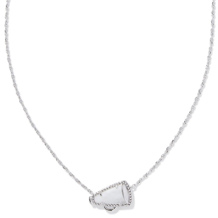 Kendra Scott | Cheer Silver Short Pendant Necklace in White Mother-of-Pearl