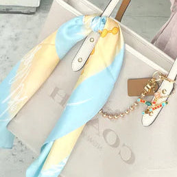 KB's Canvas | Le Jewel Jewelry Print Scarf in Yellow and Blue