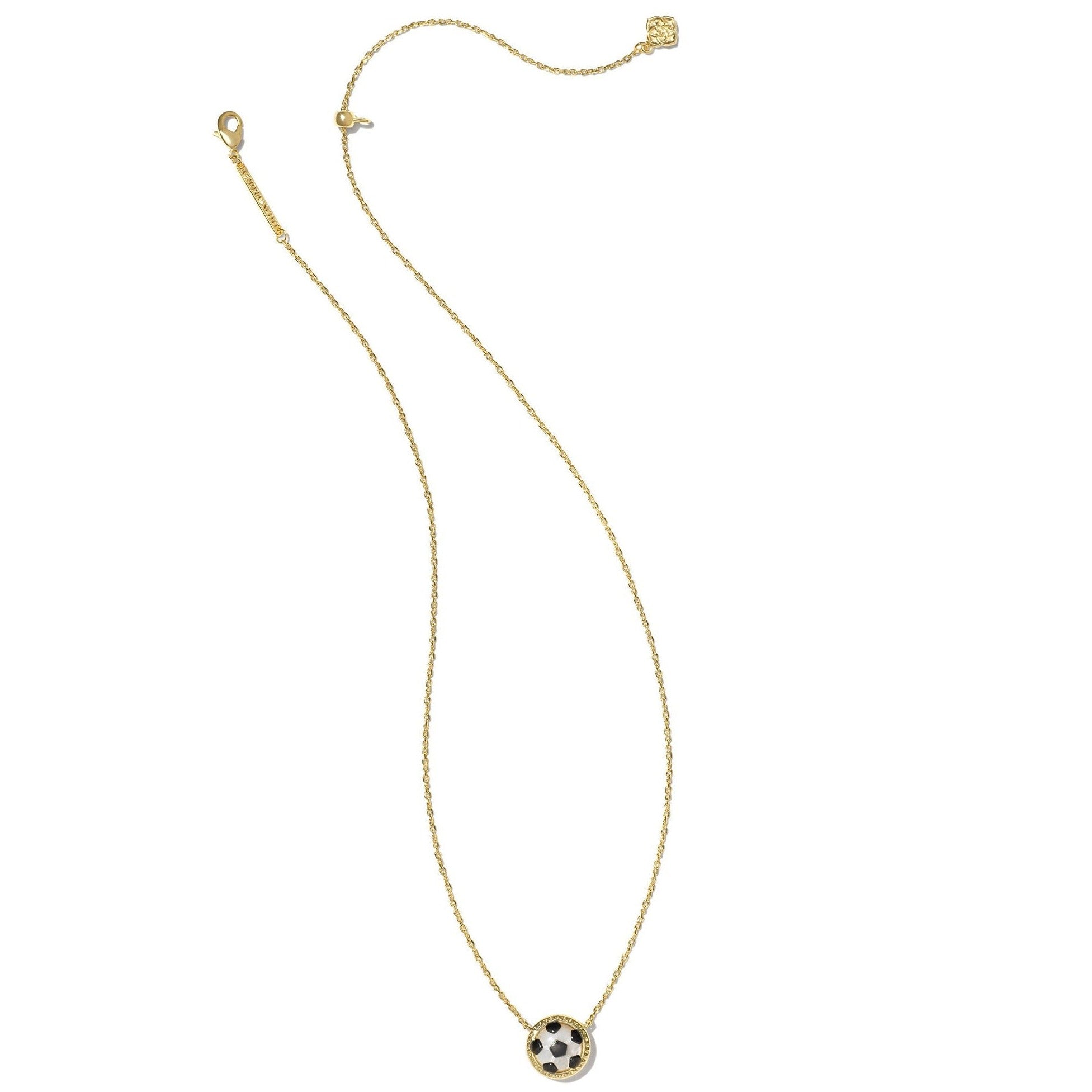 Kendra Scott | Soccer Gold Short Pendant Necklace in Ivory Mother-of-Pearl - Giddy Up Glamour Boutique