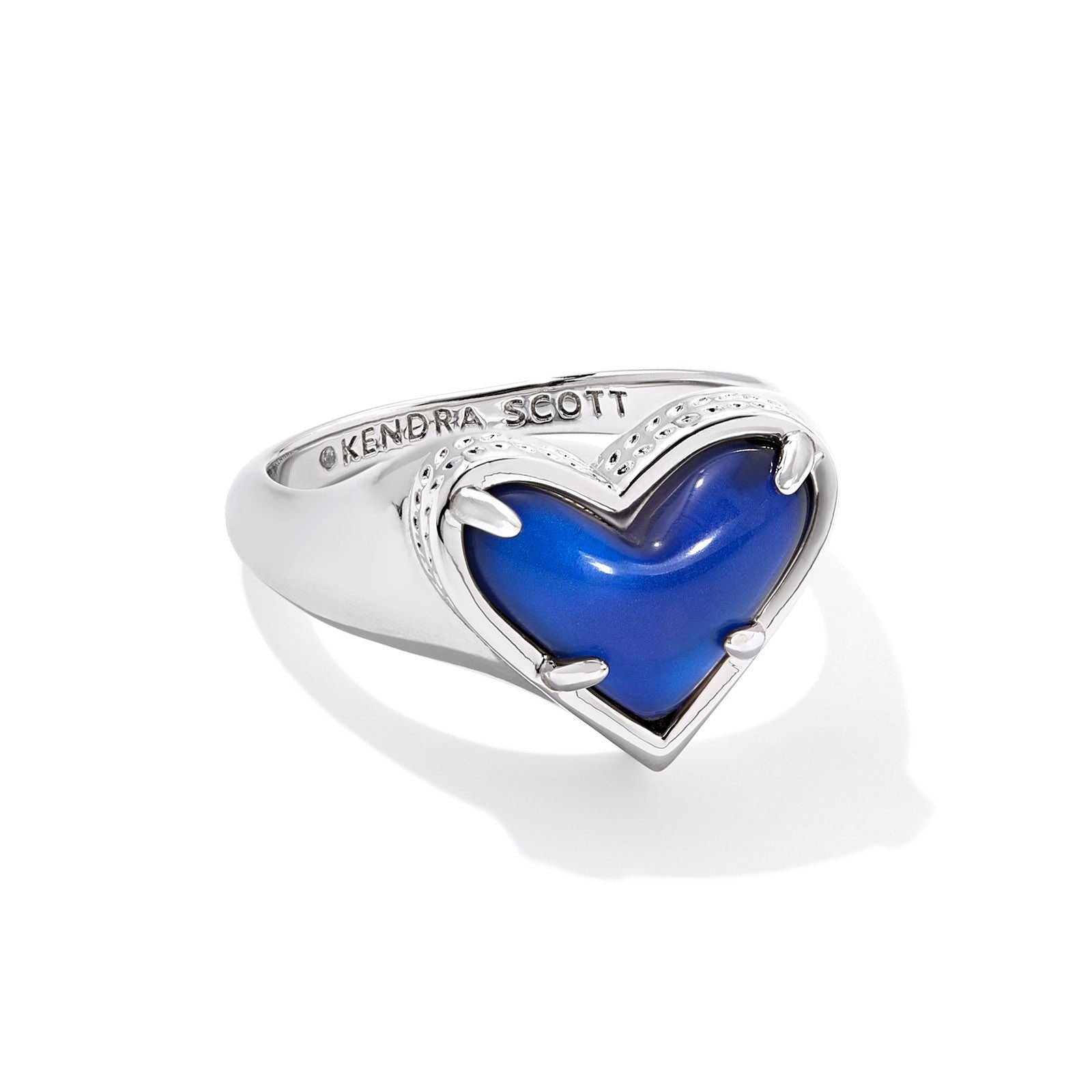 Kendra Scott | Framed Ari Heart Silver Band Ring in Mood Stone