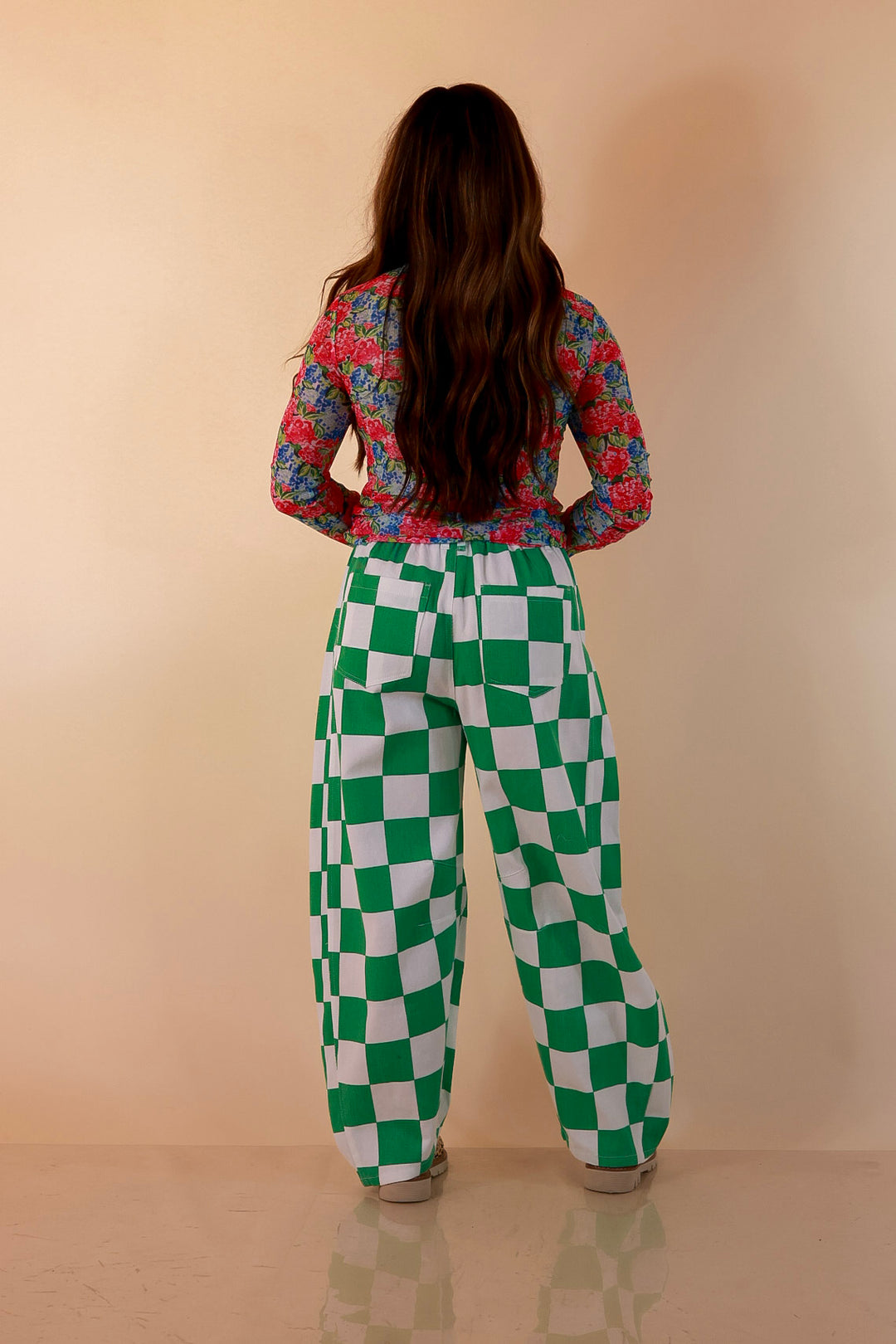 The Essential Layer Hydrangea Floral Print Sheer Mesh Long Sleeve Top in Pink, Blue and Green