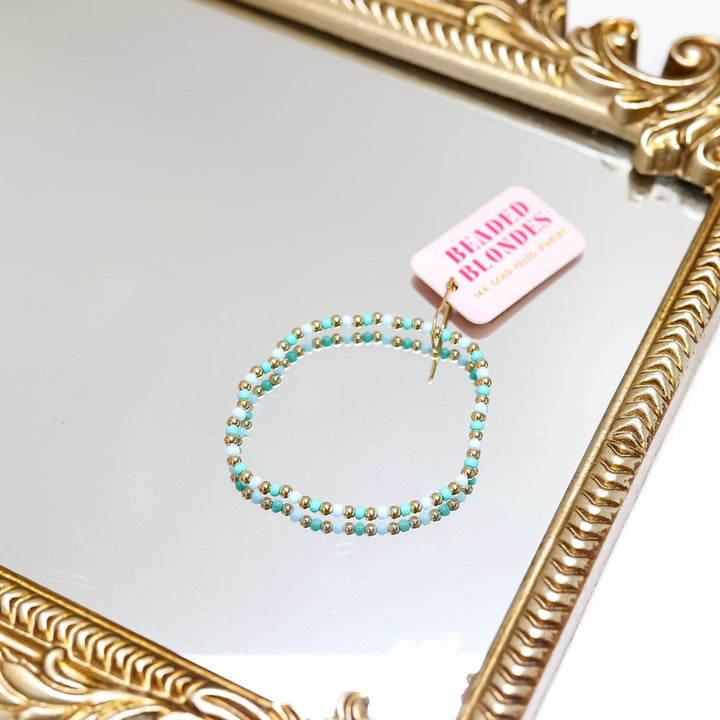 Beaded Blondes | Turquoise and Powder Blue Demi Bracelet