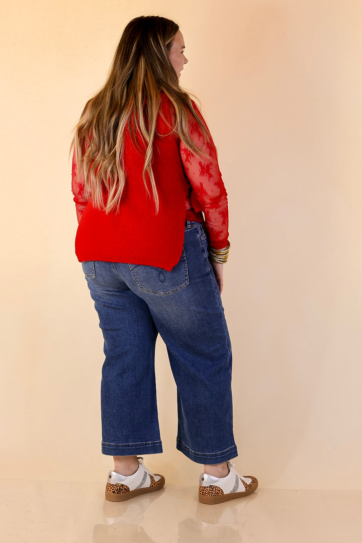 Tied and True Knit Sweater with Side Ties in Red