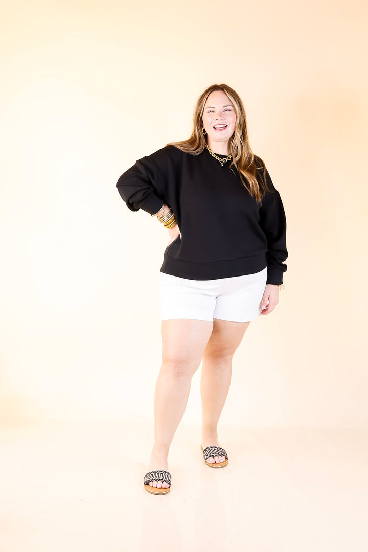 SPANX | AirEssentials Crew Neck Pullover in Black