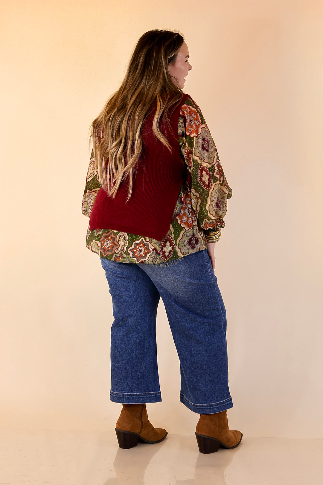 Tied and True Knit Sweater with Side Ties in Maroon