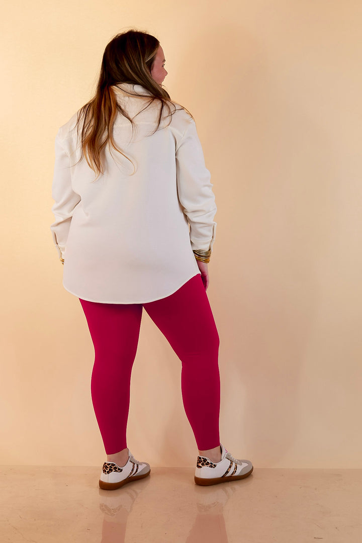 SPANX | Booty Boost® Performance and Shaping 7/8 Leggings in Fuchsia Pink