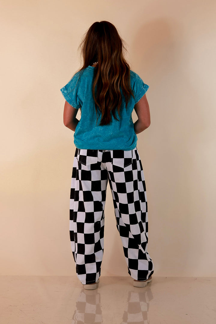 Chic Made Easy Short Sleeve Shirt in Teal Blue