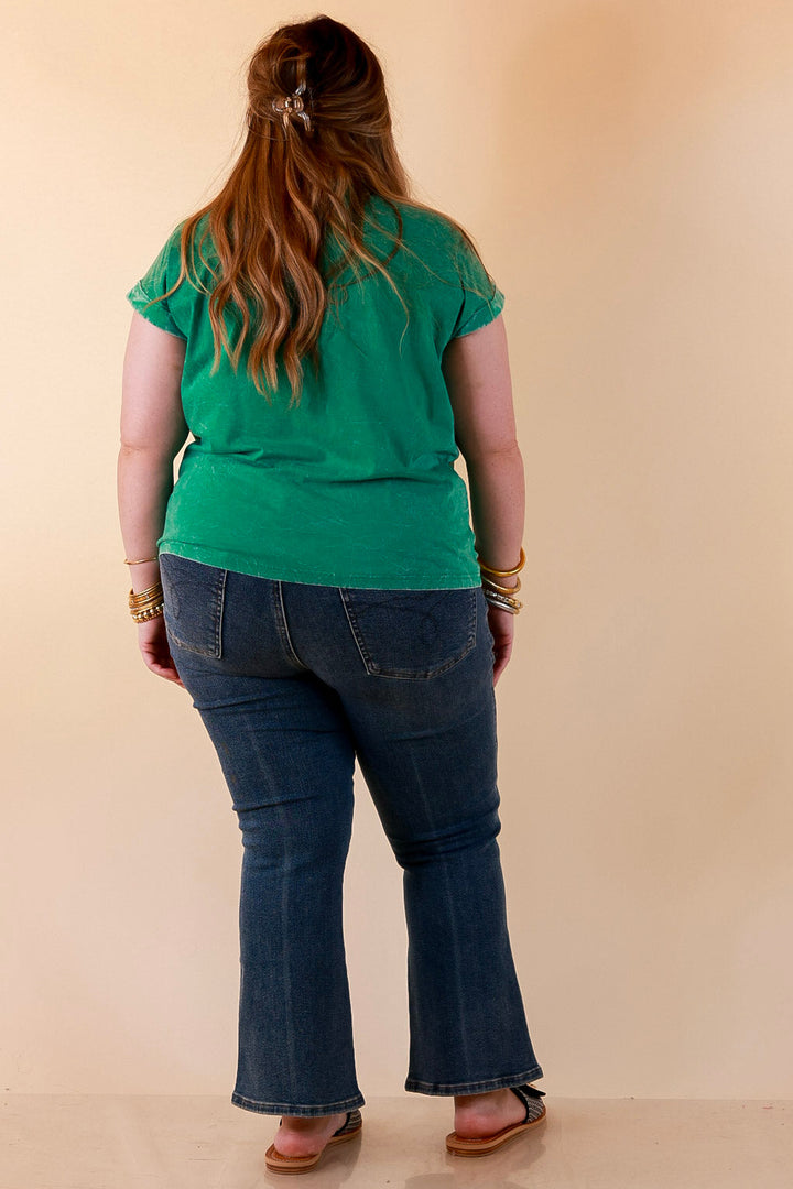Chic Made Easy Short Sleeve Shirt in Green